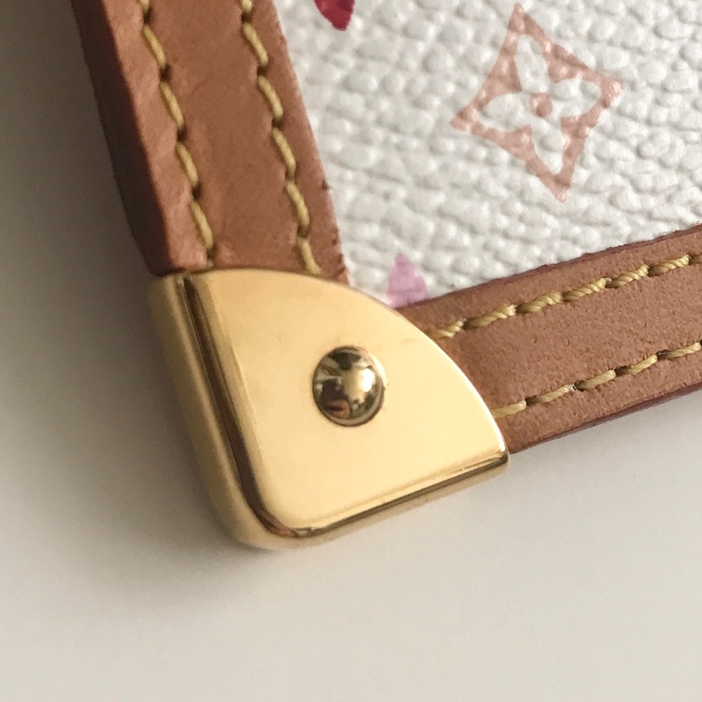 Louis Vuitton Multicolor Monogram Pochette Key Cles Pouch White Blanc Murakami - Picture 5 of 16